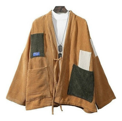 A Chaqueta Para Hombre De Pana Patch Kimono