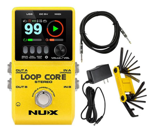 Pedal De Efectos De Guitarra Estéreo Nux Loop Core, Ti...