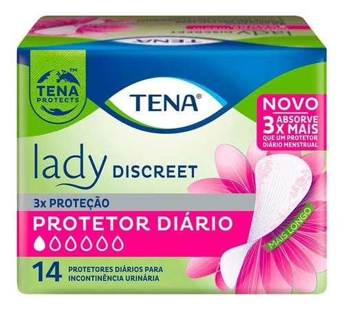 Protetor Diário Tena Lady Discreet 14 Unidades