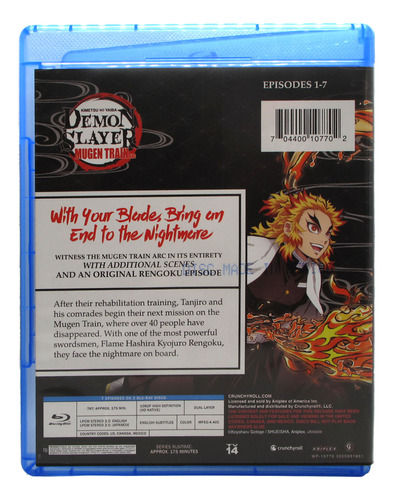 Demon Slayer Mugen Train Arc - Anime Blu Ray - Kimetsu