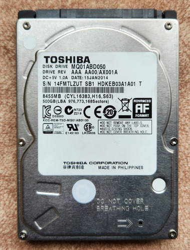 Disco Duro Hdd Wd 1tb Toshiba 500gb