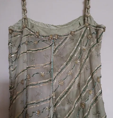 Vestido Largo De Fiesta Verde Seco (Usado)