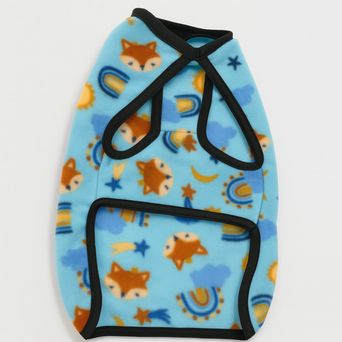 Poncho Polar Chaleco Estampado Perros Ropa Invierno Abrigo Talle 6 --- Zorritos