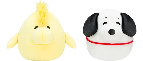 Push Squishmallows Peanuts Snoopy & Woodstock, 20 Cm, Paquet
