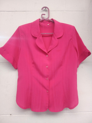 Blusa Mujer Fuxia Con Hombreras