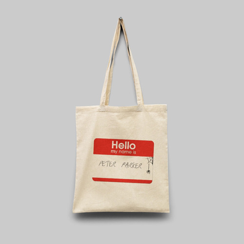 Tote Bag-bolsa Ecológica, Hello My Name Is Peter Parker