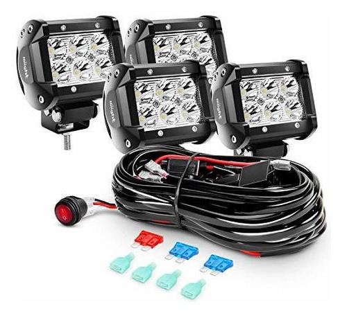 Barras De Luz - Nilight 4pcs 4 Inch 18w Spot Led Light Bars 