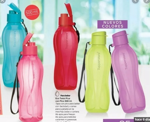 Tupperware Botella Pico Y Correa Verde Lima 500 Ml- Gabydith