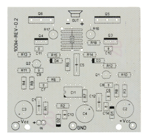 10 X Placa Lisa Para Montar Amplificador Audio 100w Mono 