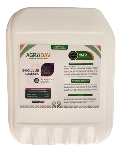 Bio Fungicida A Base De Bacillus Subtillis Garrafa 20 L