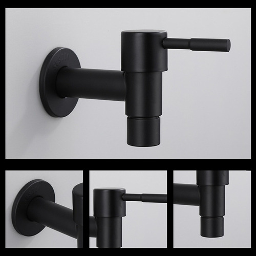 Grifo De Acero Inoxidable Pared Lavadora Grifo Baño