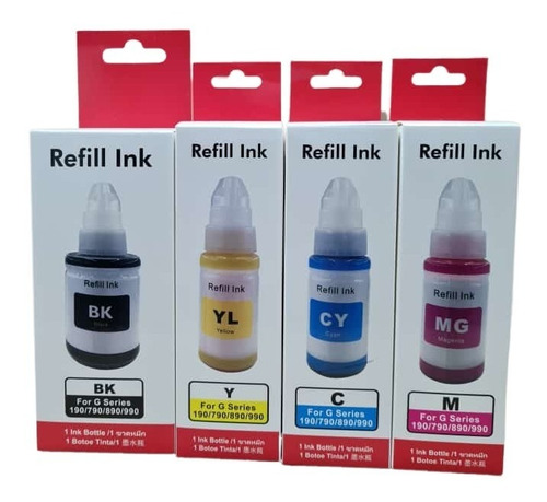 Tintas Genéricas Kit 4 Colores Canon G3111 G4100 G4102 G4110