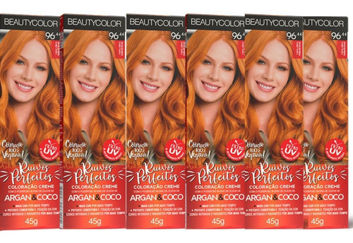  Beautycolor Coloração 96.44 Ruivo Claro Indecifrável 6un 45g Tom Ruivo Claro Indecifrável