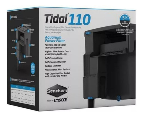 Filtro externo Hang On Seachem Tidal 110 V - Para Acuarios 400 L - 2000 L/h 12 W