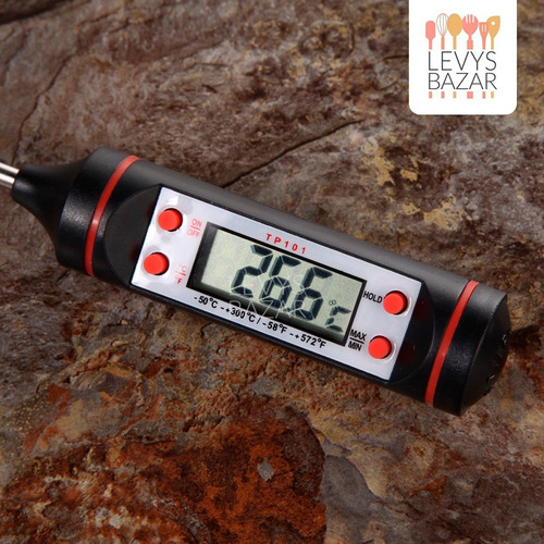 Termometro Digital Cocina Con Pila Pincha Carne Waterproof
