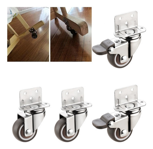 Ruedas Giratorias Silenciosas De 20kg For Muebles Móviles,