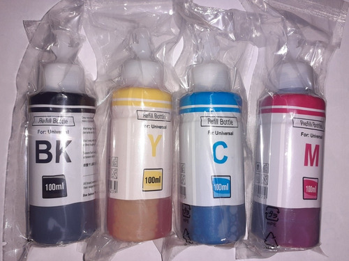 Set 4  Botella  Tinta Alternativa  100ml Color Alta Calidad 