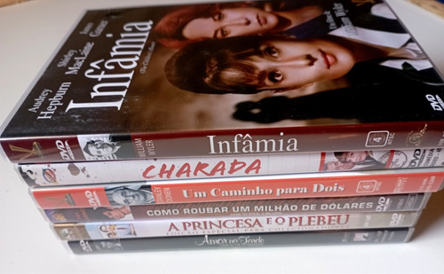 6 Dvd Audrey Hepburn - Infamia, Charada, Amor Na Tarde