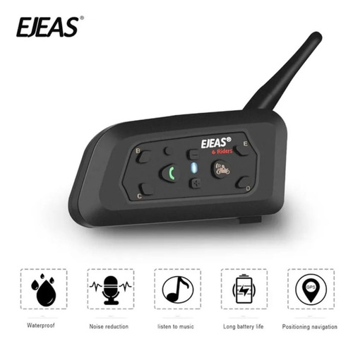 Intercomunicador 6 Pilotos 1200 Mt Manos Libres Ejeas V6 Pro