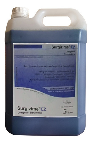 Imagen 1 de 3 de Detergente Bi Enzimático Surgizime E2 X 5 Litros 