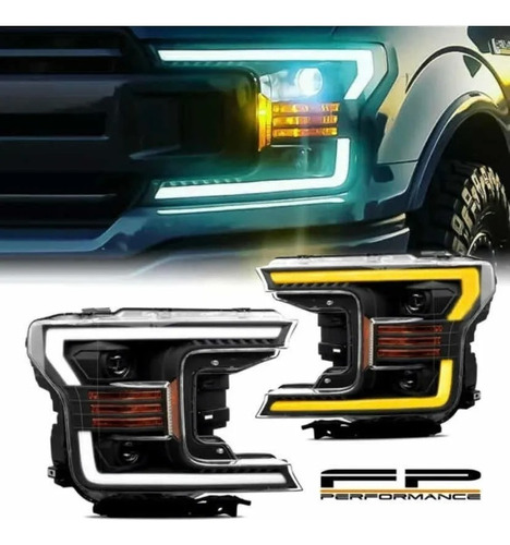 Par De Faros Lobo F150 2018 Al 2019 Led Lupa.