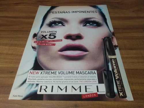 (pg417) Kate Moss * Publicidad Rimmel London