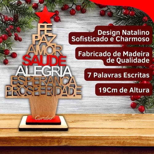 Árvore Natal Mesa Pequena 45cm Decoração Completa 32 Itens - Dupari