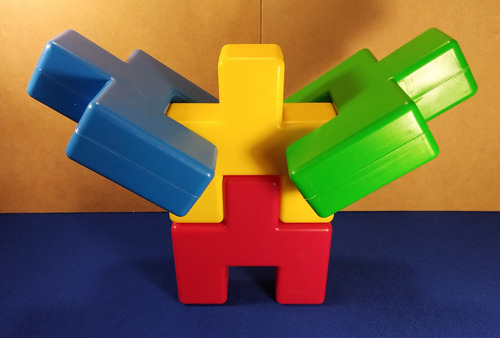 Imagen 4 de 6 de Bloquis Y Cubo Individual 4 Pz Material Didactico - Juguete