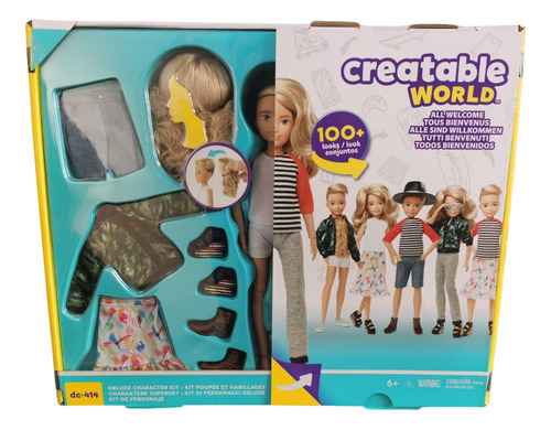 Muñeca Creatable World Kit Personaje Y Ropa 100+ Look Dc-414