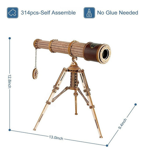 Rompecabezas 3d Para Adultos Telescopio Monocular Modelo Diy