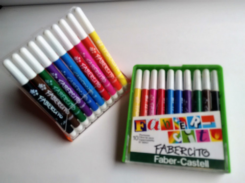 Faber-cito 10 Mini Marcadores Faber-castell Estuche Plastico