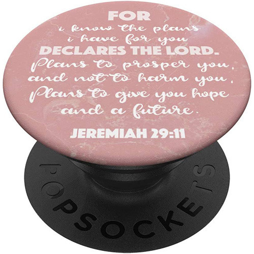 Versículo Bíblico Jeremías 29:11 Pop Socket Mujer - Regalo
