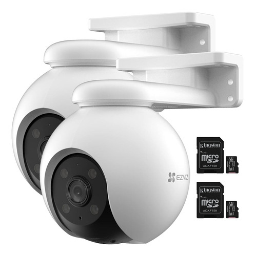 Combo X 2 Camara De Seguridad Wifi Ezviz Cs-h8 Pro 3mp 