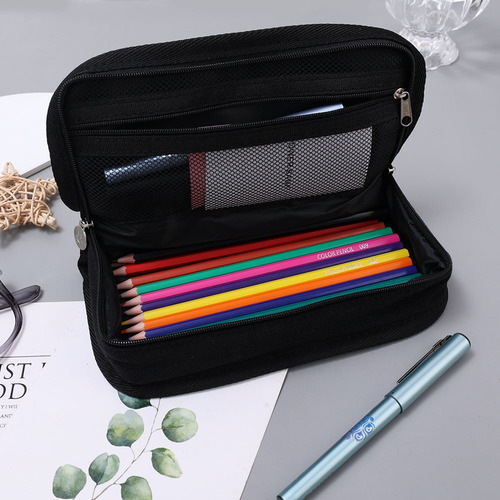 Estuche De Lona Para Lápices De Gran Capacidad