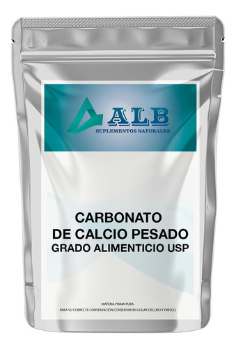 Carbonato De Calcio Puro Pesado 250 Gr Calcio Vegano Alb