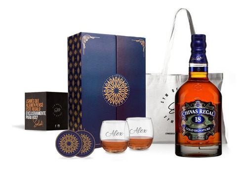 Box Experiencia Chivas Regal 18 Años 750ml Souvenir