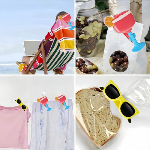 Pinza Para Toallas Portátil Fun Beach, 4 Piezas