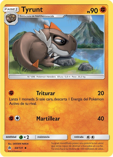 Cartas S&m Forbidden Tyrunt 68/131 Español Reverse