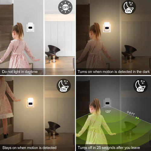Reloj De Baño, Luz Nocturna Con Sensor De Movimiento Led