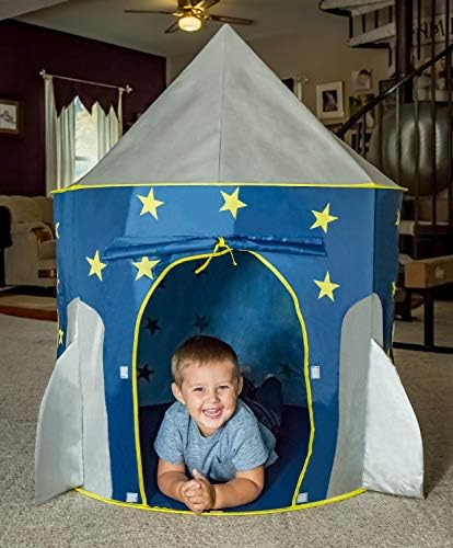Foxprint Rocket Ship Tent - Space Themed Pretend Play Tent -