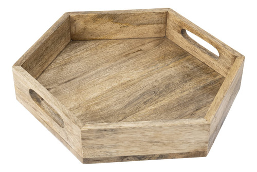 Mygift Bandeja Decorativa Hexagonal Moderna De Madera De Man