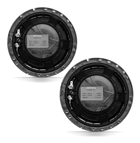 Par Alto Falantes Triaxial Bravox Tr6 U 6 120w Rms 4 Ohms