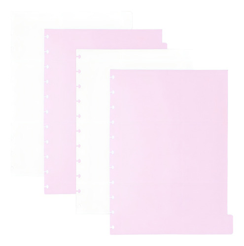 Cuaderno inteligente Ci By Luara Aurora, tamaño grande, 11 discos rosas