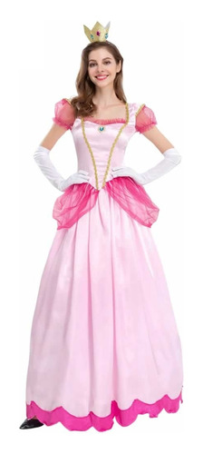 Disfraz/vestido De Princesita Peach Para Adolescentes Y Adultos