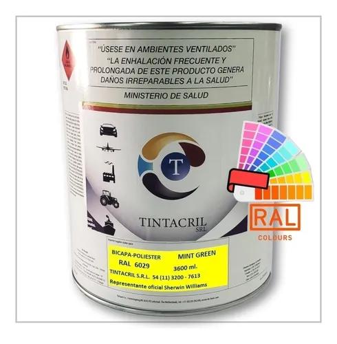 Pintura Bicapa Ral 6029 X 3.6 Lts. Verde Menta