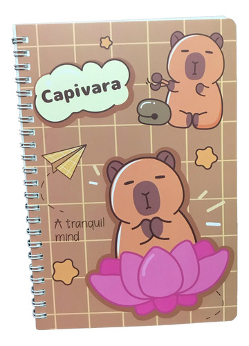 Caderno Capivara Com Régua 15cm Flor