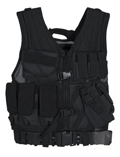 Chaleco Tactico De Asalto Voodoo Tactical Molle Militar Negro