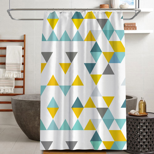 Cortina De Baño De Celosía De Color Triangular, 180 * 180cm