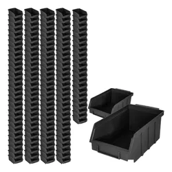 Comprar Kit C/ 144 Gaveteiros De Plástico Organizador Bin Nº 3 Preto no Mercado Livre