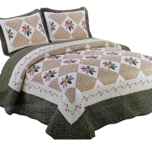 Cubrecama De Verano Tipo Quilt 2 Pl+2 Fundas (g001)